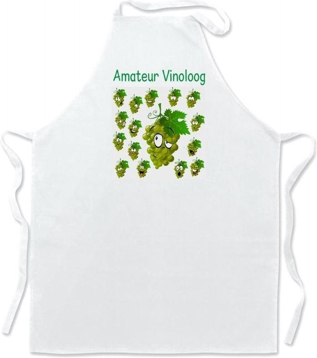 Mijncadeautje Schort Leuke keukenschort  Wijnkenner