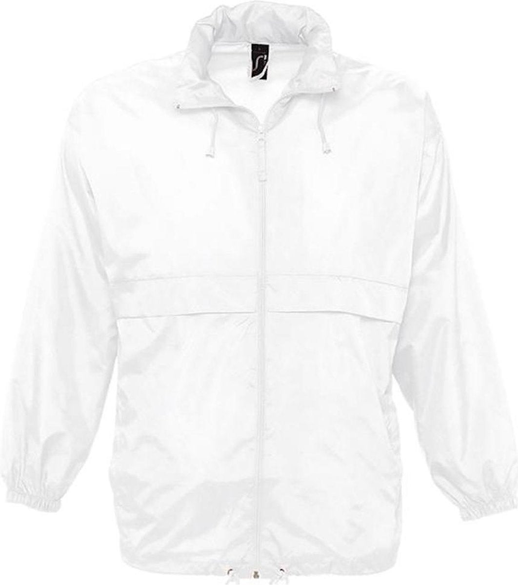 SOLS Unisex Surf Windbreaker Lichtgewicht Jasje (Wit)