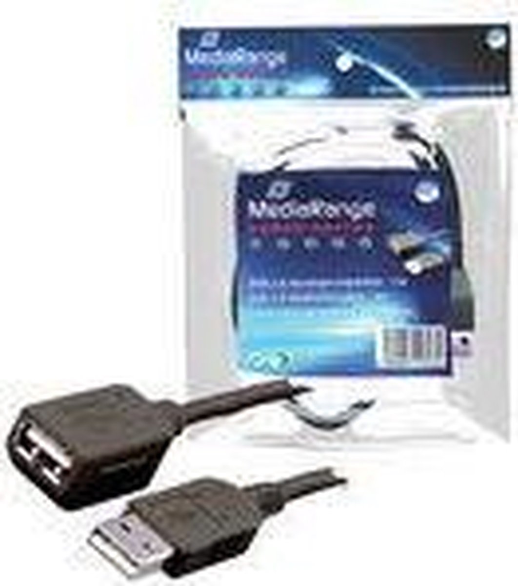 MediaRange MRCS111 USB-kabel 3 m USB A Zwart