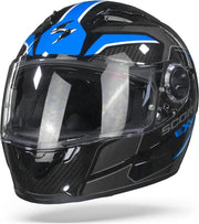 Scorpion EXO-490 Supernova Black Blue Full Face Helmet XL