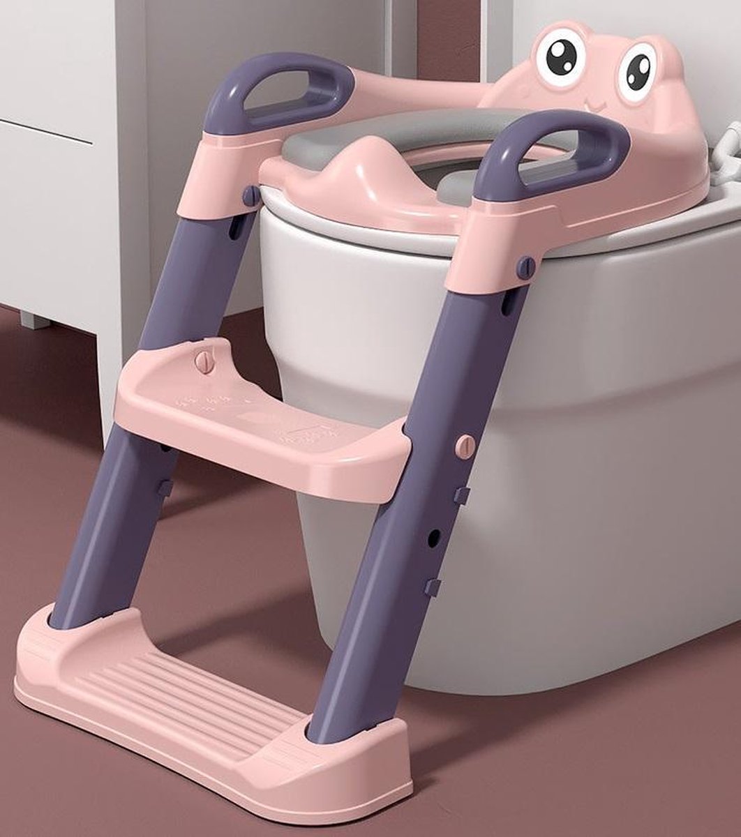 Schattige Kikkertje Toilettrainer met Trapje