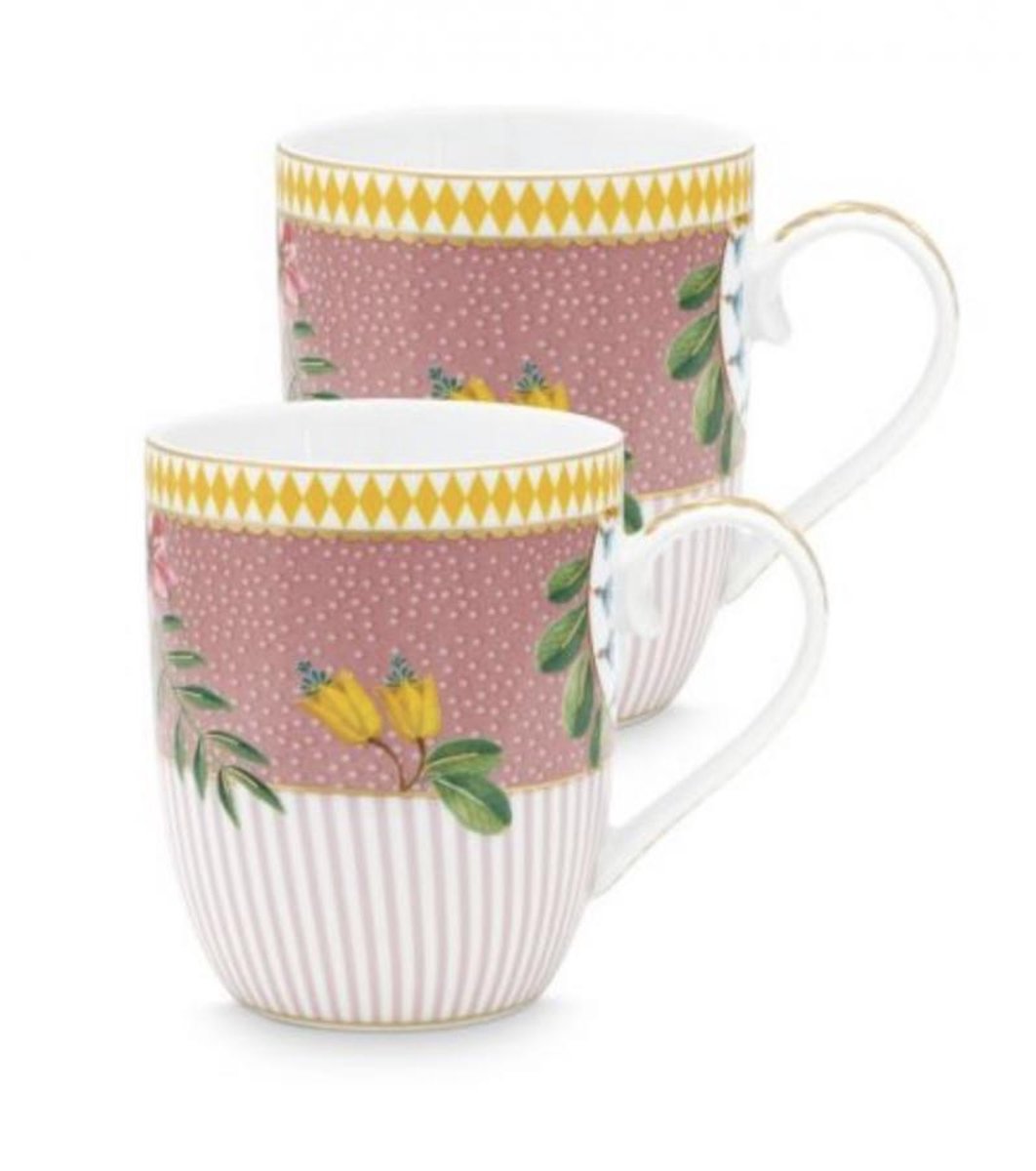 Pip studio set van twee kleine mokken la majorelle roze 145ml