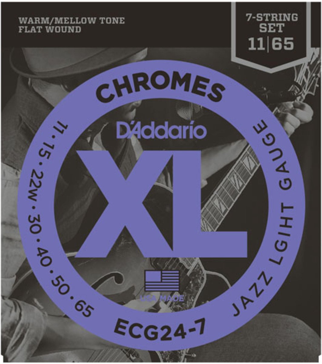 ECG24-7 11-65 Chromes 7-string Flatwound Stainless Steel