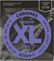 ECG24-7 11-65 Chromes 7-string Flatwound Stainless Steel
