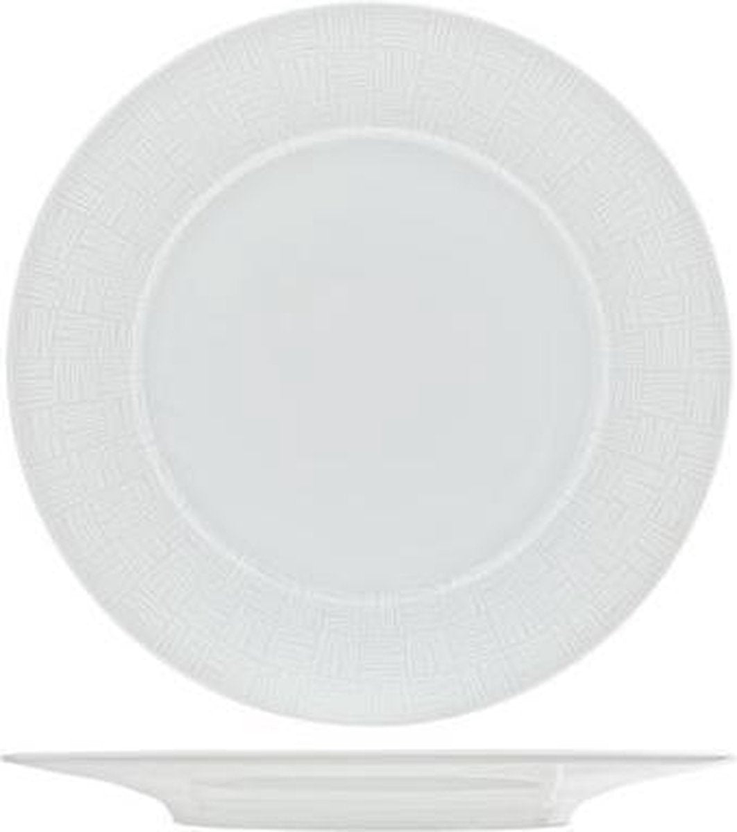 Rythm Wit Dinerbord - Plat - Ø 28cm