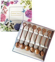 ESSENTIALS73 Luxe Theelepel - Koffielepel Set van 6 Rosègoud kleurig - Rosè Goud - Lepeltjes - Theelepeltje - Koffielepeltje - Theelepel - Lepel - Koffie - Thee - Lepeltje