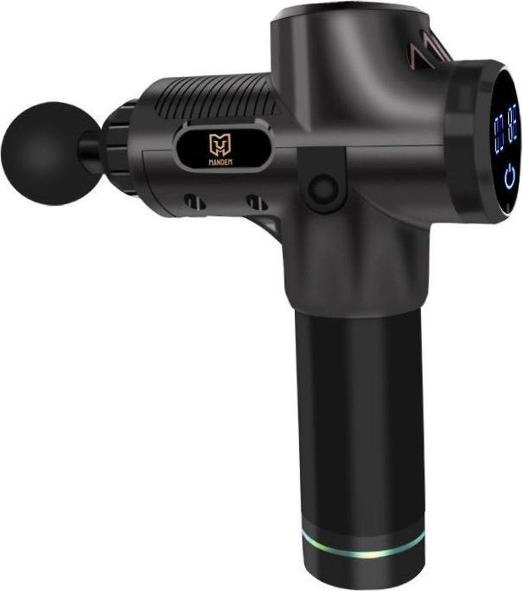 Mandem Massage Gun– Massage Gun – Massage Apparaat – 30 Verschillende standen – 6 Koppen – Krachtige Massage gun – Massage pistool – Met draagtas
