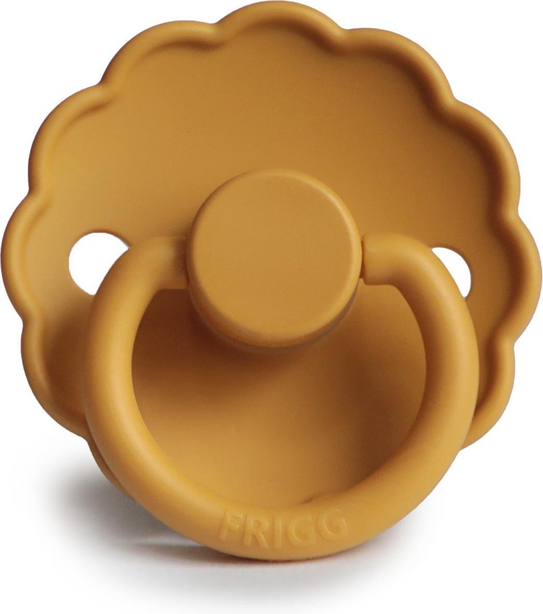 FRIGG Fopspeen Daisy maat 1 - 0-6 maanden - Honey Gold - Natuurrubber
