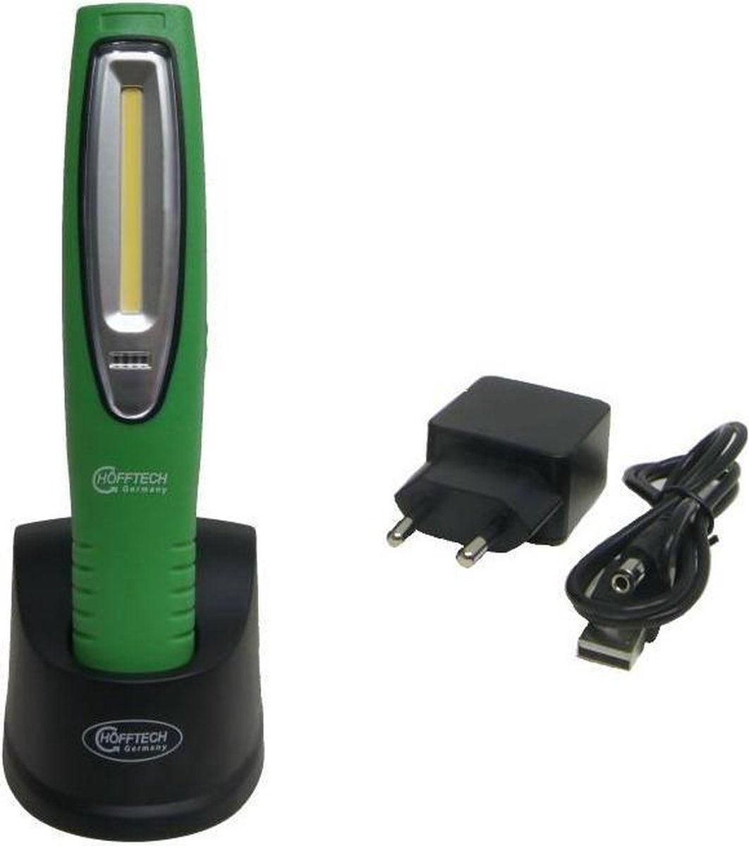 Hofftech COB LED Magnetische Oplaadbare Looplamp Met Docking Station & USB