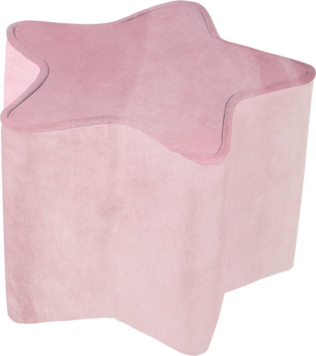 Roba Poef Lil Sofa Junior 30 X 30 X 24 Cm Fluweel Roze
