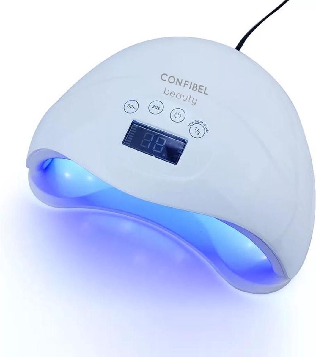 Confibel 48W Nageldroger -  met UV Led Licht - Gel Nagellak Droger- Geschikt voor Vinger- en Teennagels- Inclusief Bewegingssensor en Timer - SUN 5 Plus - Extra Ruim