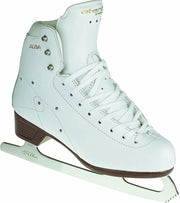 Atena Kunstschaatsen Alba Figure Dames Leer/staal Wit Mt 40