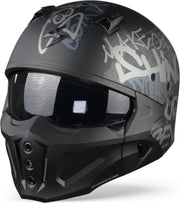 Scorpion Covert-X Wall Matt Black Silver Jet Helmet L