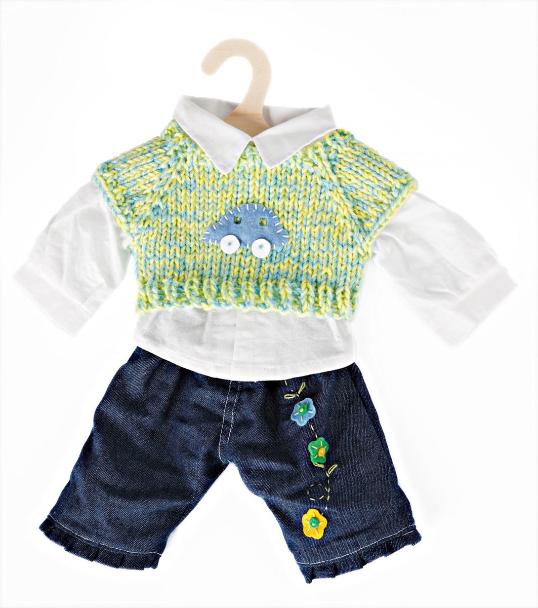 Heless Jeans met Trui en Blouse 28-35 cm