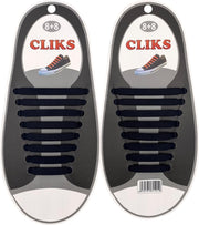 CLIKS elastische veters zwart - elastieken veters - kids - volwassenen