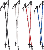 Nordic aluminium wandelstokken anti-shock systeem 65-135cm EUROBATT zilverkleur