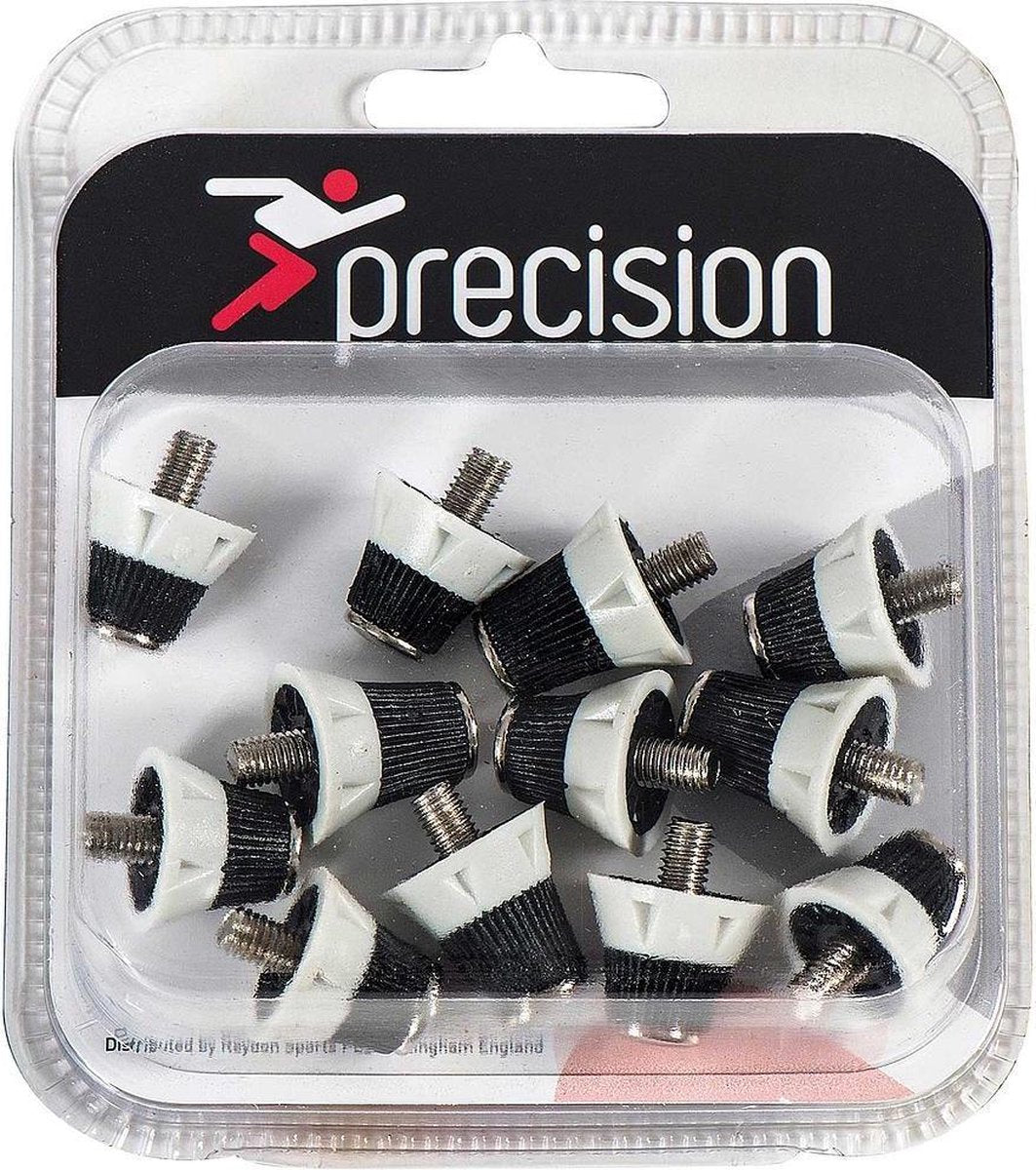 Precision Voetbalnoppen League Pro 13/16 Mm Zwart/wit 12 Stuks