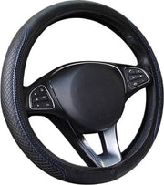 Akyol® Stuurhoes Auto - Voor 36-39 cm Stuurwiel - Zwart met Blauw
