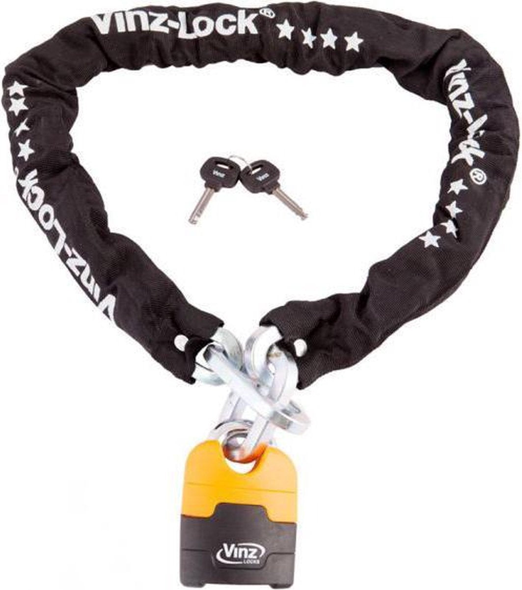 Vinz Makalu Motorslot / Kettingslot / Scooterslot ART 4 Gecertificeerd  - 180 cm ketting - Dikte schakels: 10