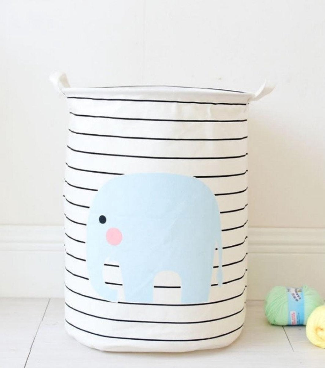Container - Tas - Wasmand (35x45cm) - Speelgoed mand - Olifant - Streep