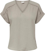 Jdyrachel S/s Top Wvn 15229004 Chateau Gray
