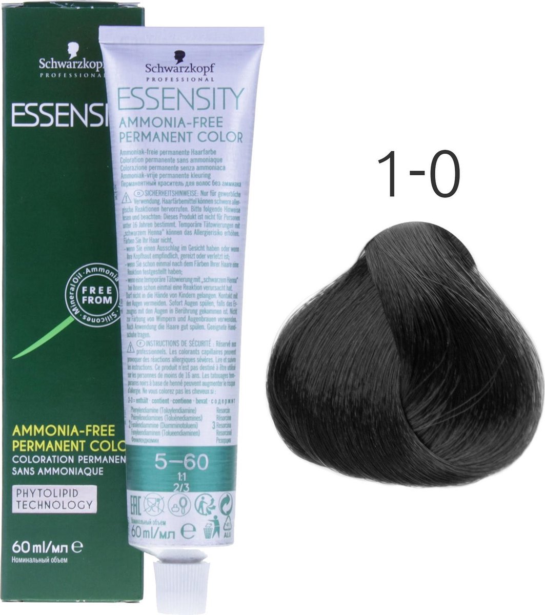 Schwarzkopf - Essensity - Color - 1-0 Zwart - 60 ml