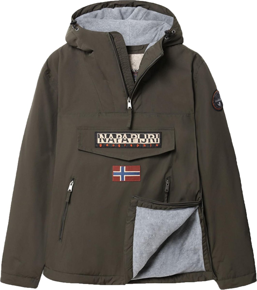 Napapijri Rainforest Winter Jas - Maat S  - Mannen - army groen