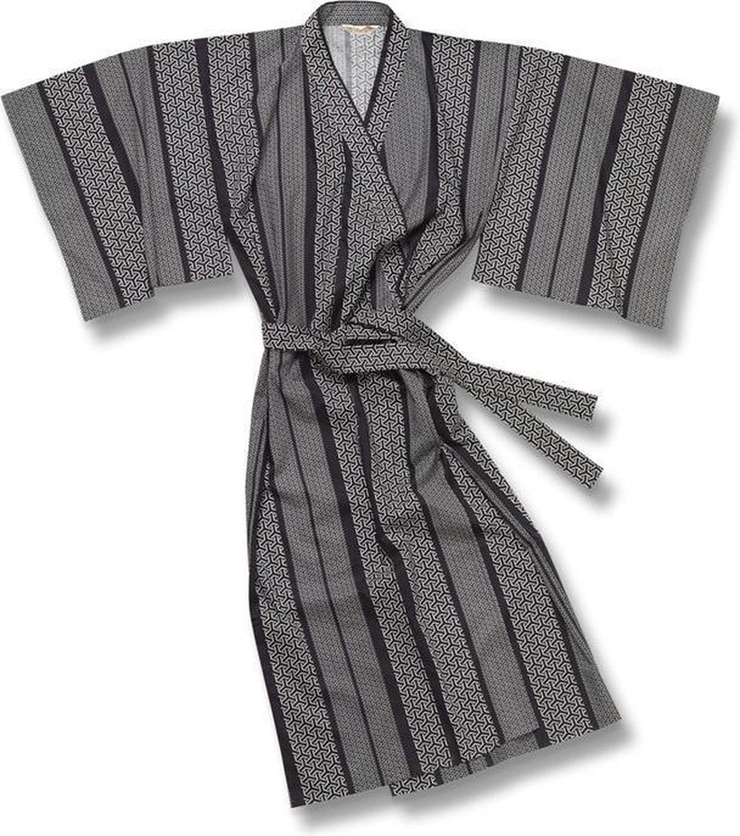 Traditionele Japanse Kimono Yukata Geo Gevoerd 100% katoen