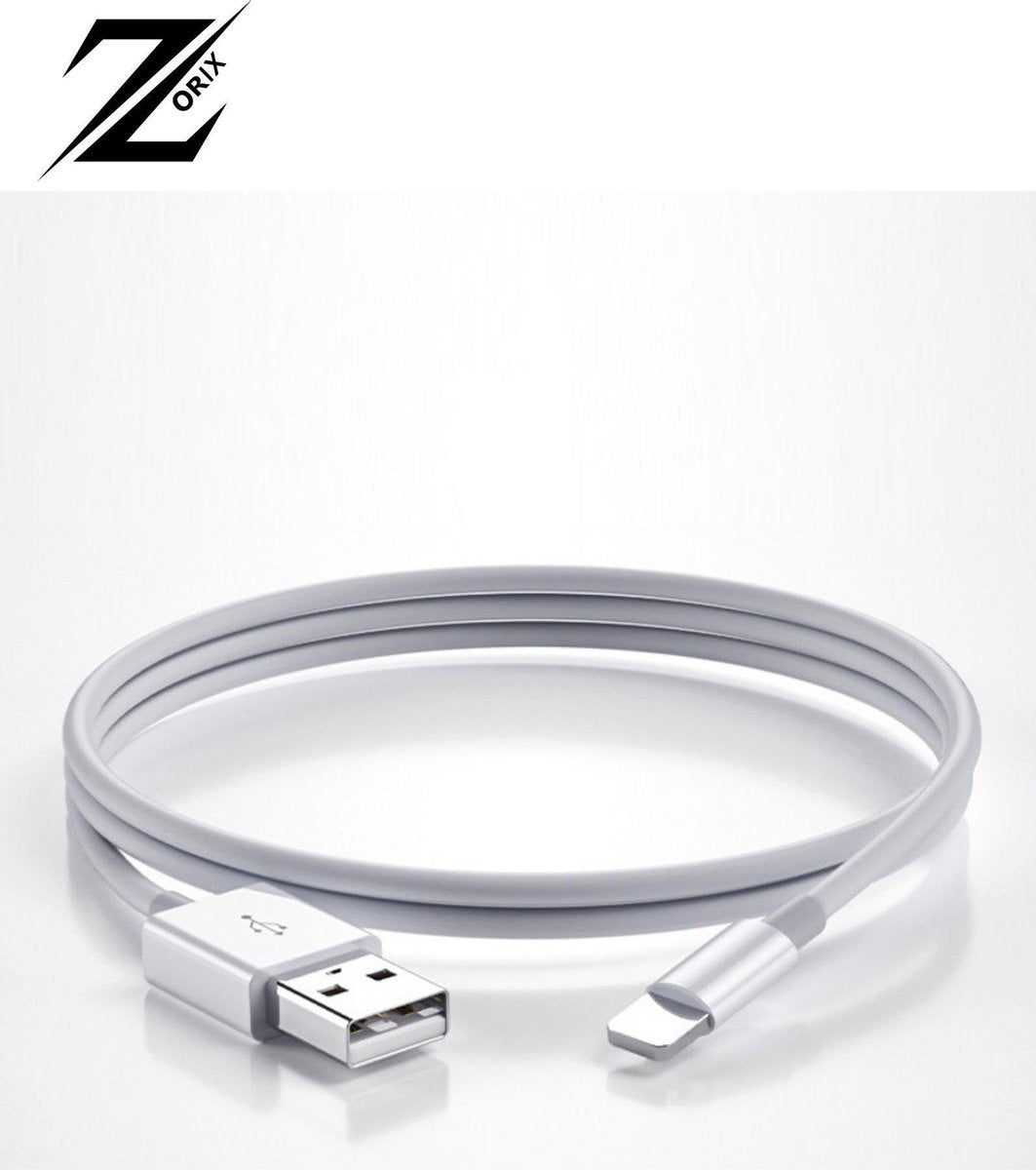 ZORIX®-Lightning Kabel naar USB Oplader 1m - Lightning Cable- Geschikt voor iPhone 12 / 12 Pro (Max) / 11 / 11 Pro (Max) / SE 2020 / XR / XS Max / XS / 8 (Plus) / 7(Plus) / 6 (S) /5 voor Apple iPad / Pro / Mini