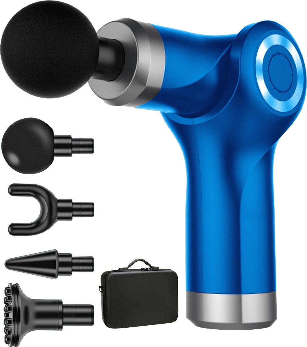 Massage Gun Mini Draagbaar voor Sport en Relax Massage - Gym Fitness Hardlopen - FitGun® Mini Blauw
