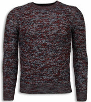 Enos Gebreide Heren Trui - Color Trui Long Sleeve - Rood - Maten: M