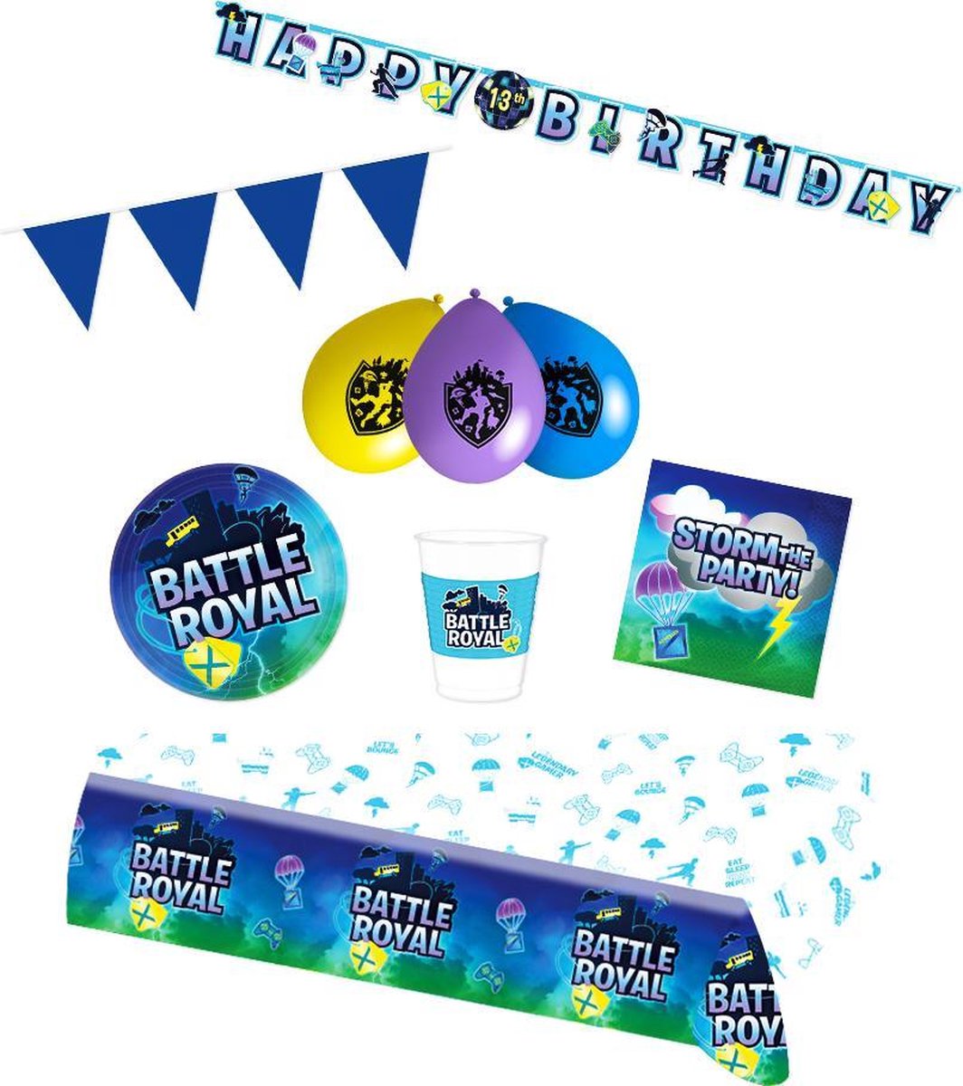 Fortnite feestpakket Deluxe - Pakket voor 8 personen