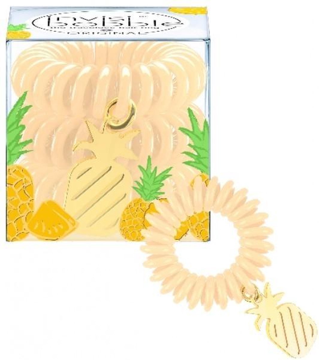 Invisibobble  -Original - Geel - Haarbandjes/haarelastiekjes - Tutti Frutti Pineappeal - 3 stuks