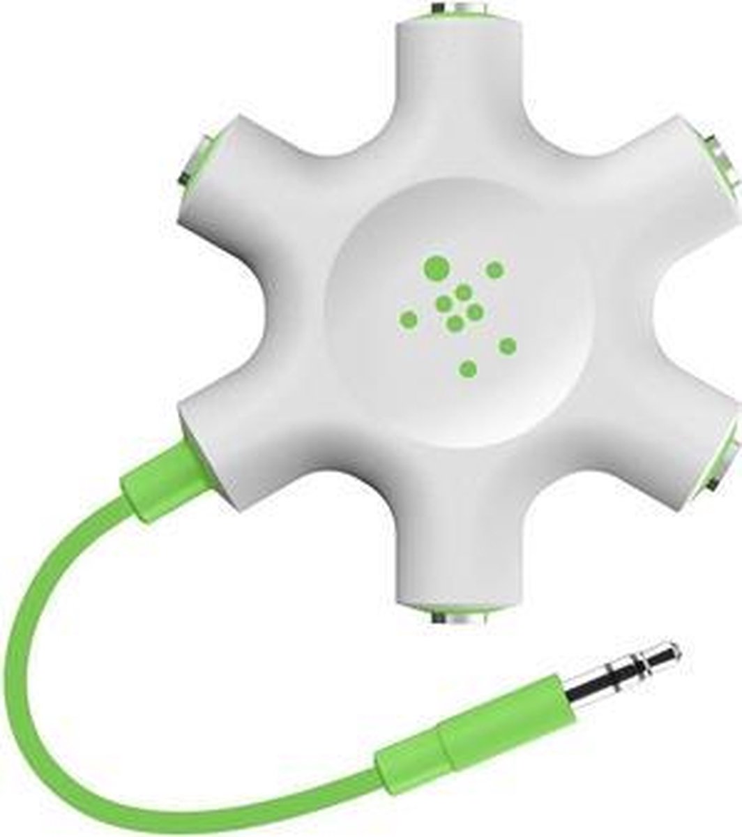 Rockstar headphone jack splitter - Groen