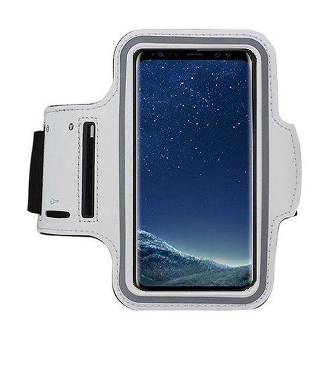 Pearlycase Sport Armband hoes voor Motorola Moto G7 Plus - Wit