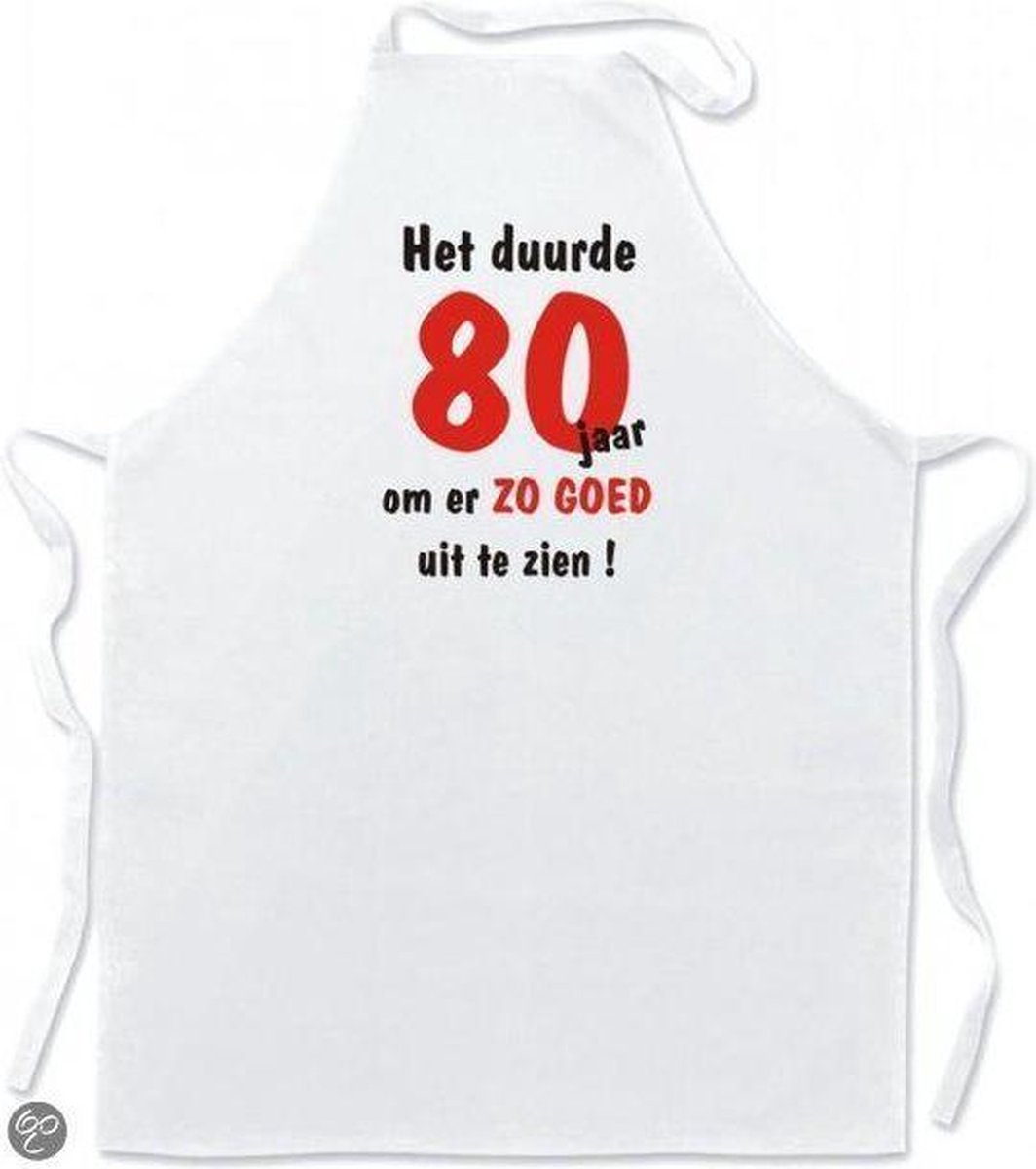 Mijncadeautje Schort Keukenschort Het duurde 80 jaar om er zo goed uit te zien !