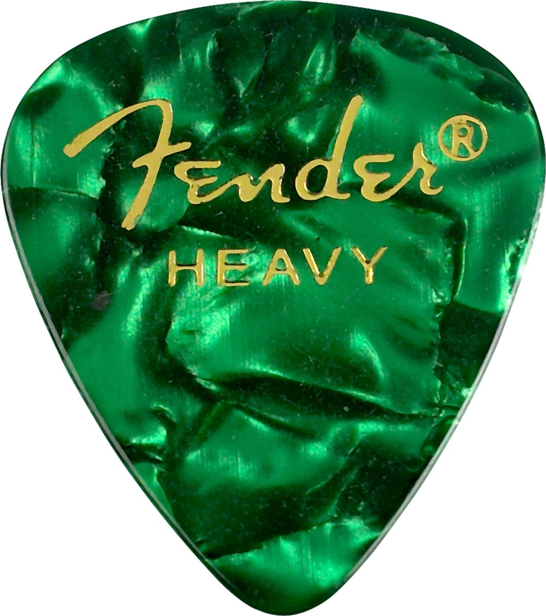 Picks 351 Green Moto heavy 12er Set Premium Celluloid