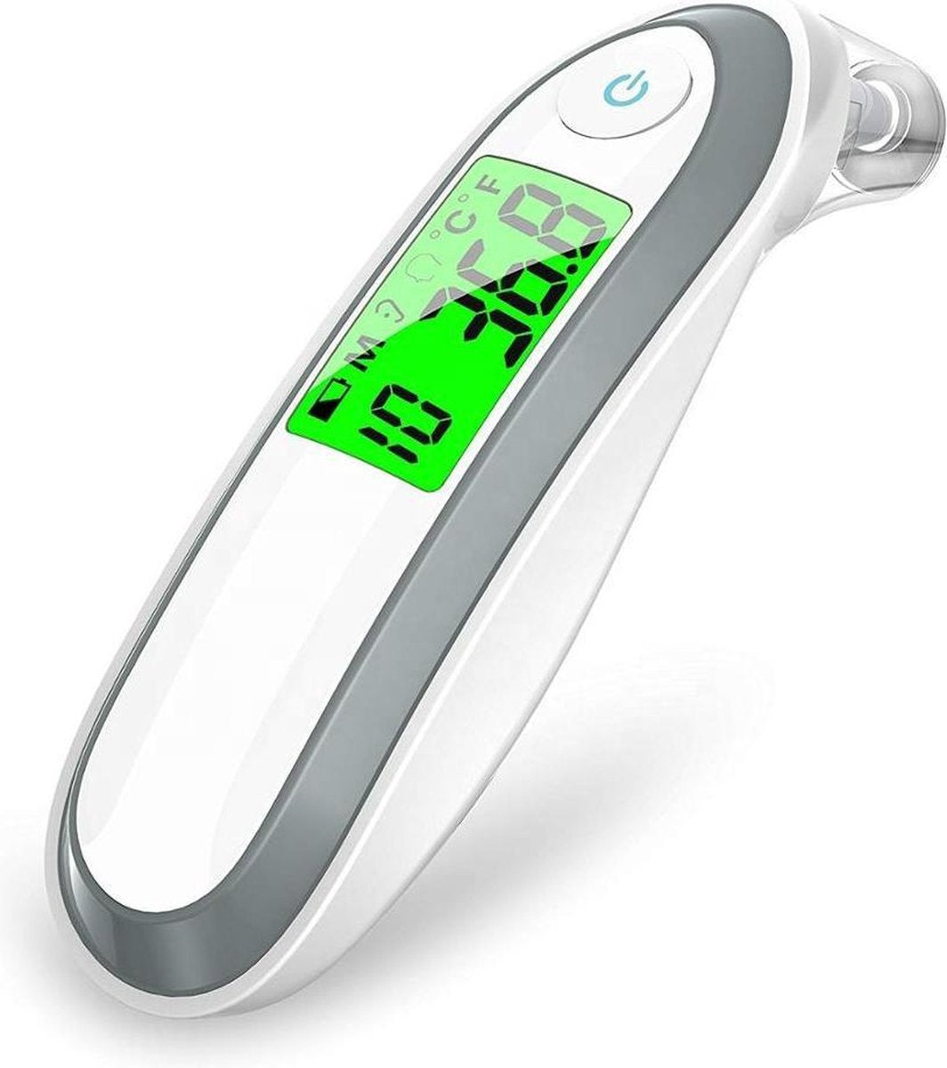 Trumed.® voorhoofdthermometer inclusief batterijen - Infrarood - Temperatuurmeter - Thermometer - Oorthermometer - Medische - Kinderthermometer - Lichaamsthermometer - Professioneel - Kinderen - Baby