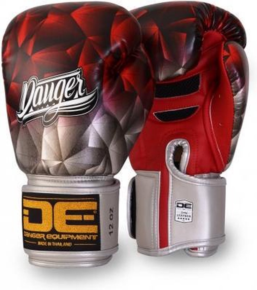 Danger Boxing Glove Fantasy Leather Red