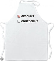 Mijncadeautje Schort Leuke keukenschort Geschikt Ongeschikt