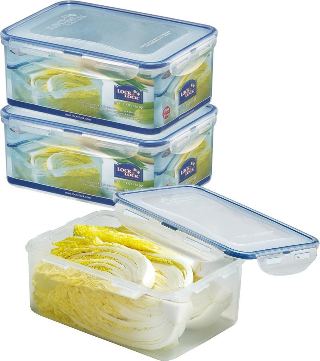 Lock&Lock Vershoudbakjes | Bewaardozen voedsel - Set van 3 Stuks - 2