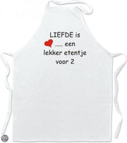 Mijncadeautje Schort Leuke keukenschort Liefde is...