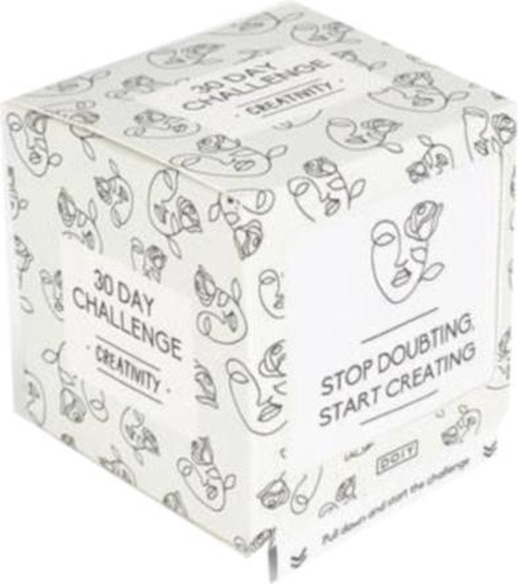 Doiy Kaarstspel 30 Days Creativiteit 20 Cm Papier Wit/grijs