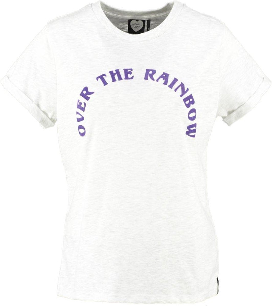 Catwalk junkie lichtgrijs t-shirt - Maat L