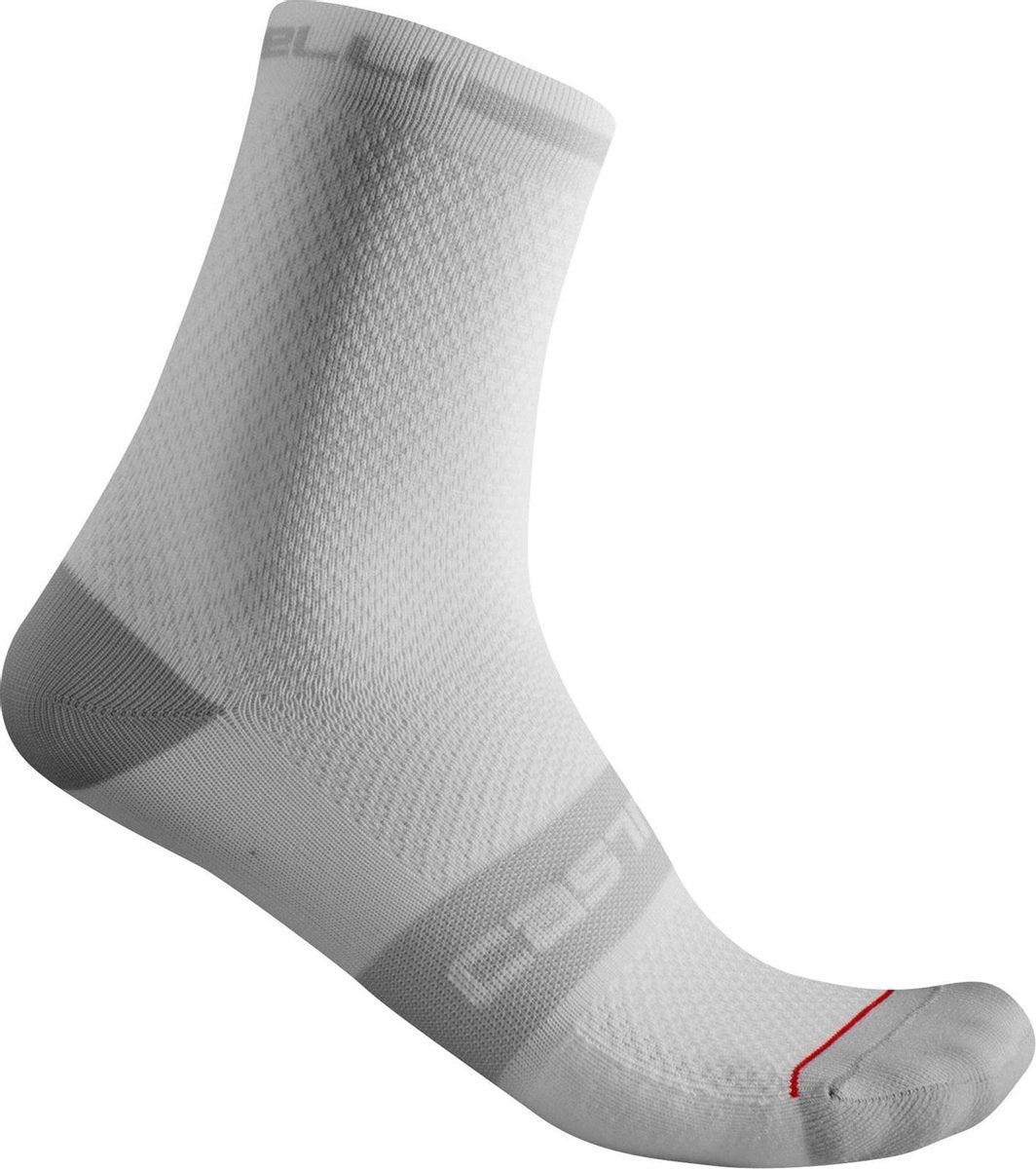 Castelli Superleggera T 12 Fietssokken - Maat 36-39 - Mannen - wit/grijs