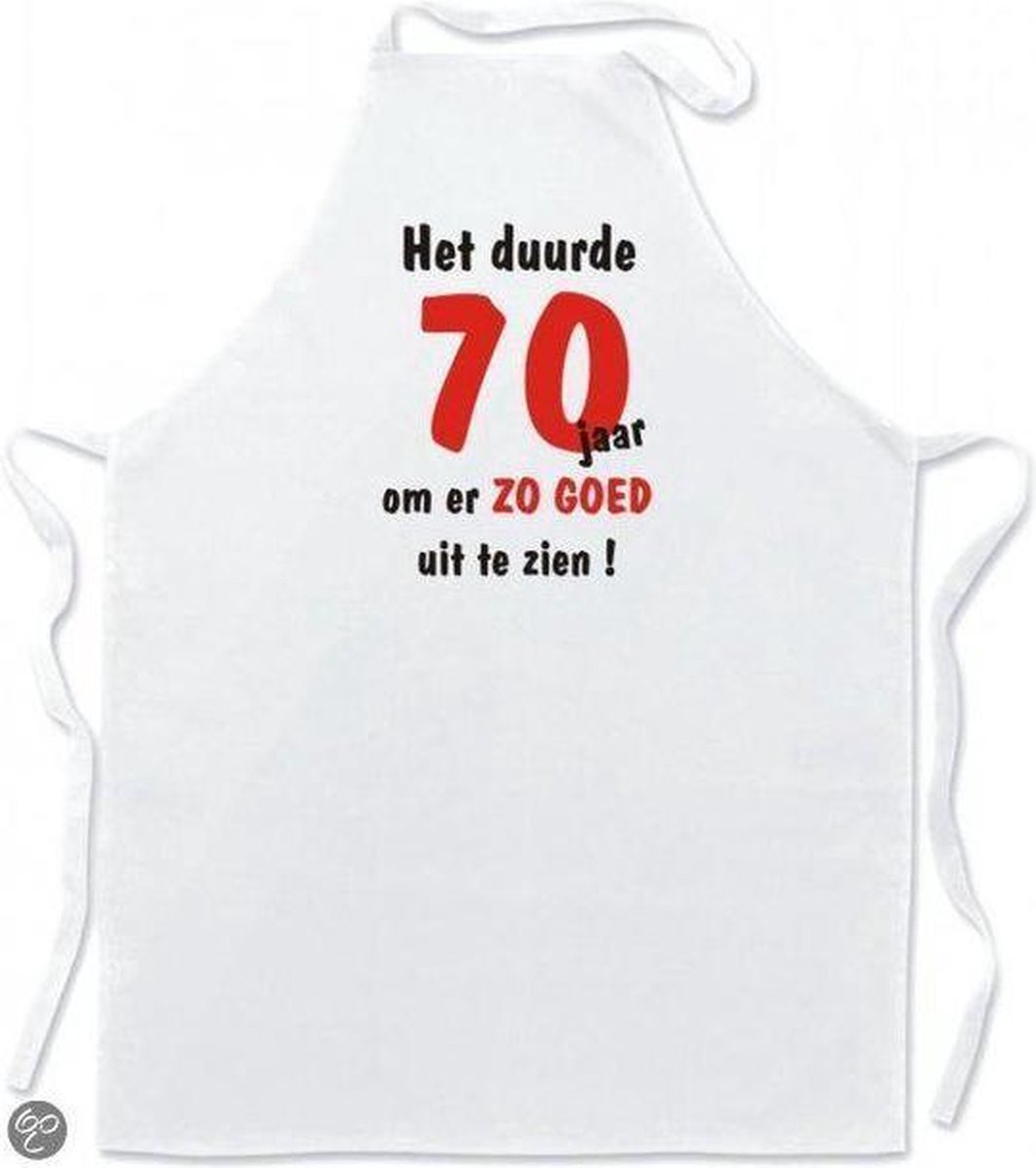 Mijncadeautje Schort Keukenschort Het duurde 70 jaar om er zo goed uit te zien !