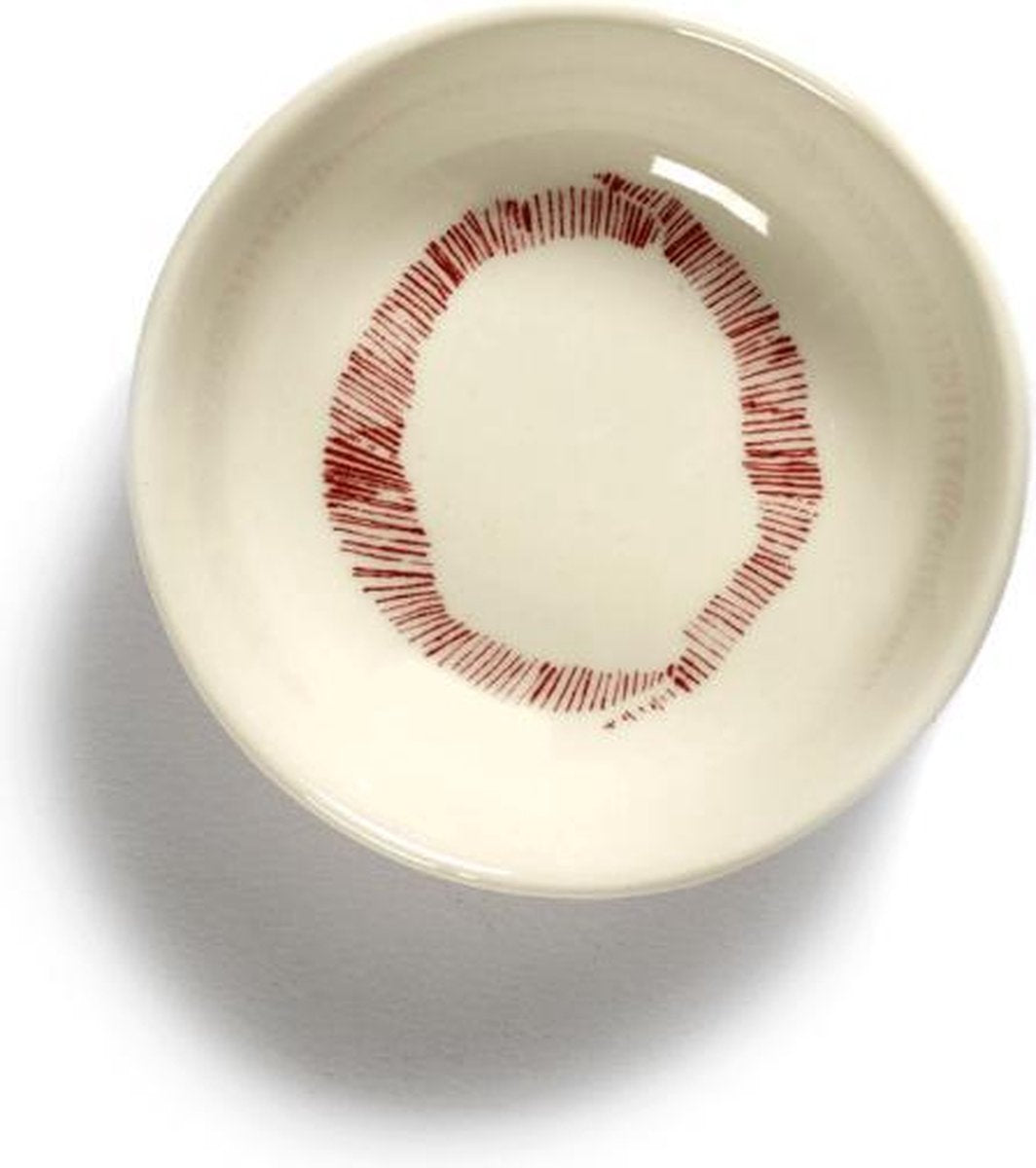 SERAX - Feast by Ottolenghi - Schotel XS 7cm wit Swirl-Stripes ro