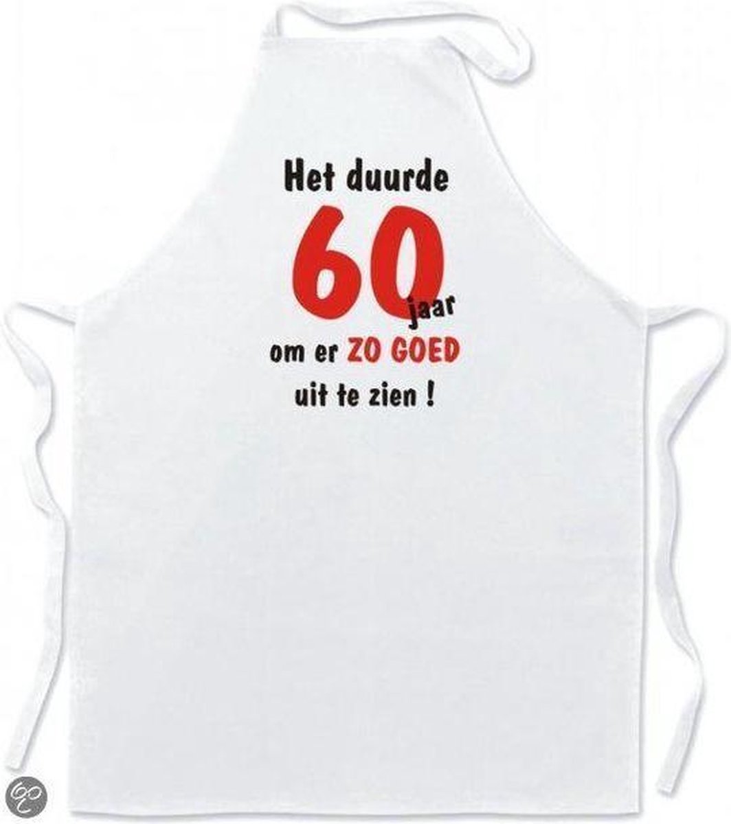 Mijncadeautje Schort Keukenschort Het duurde 60 jaar om er zo goed uit te zien !