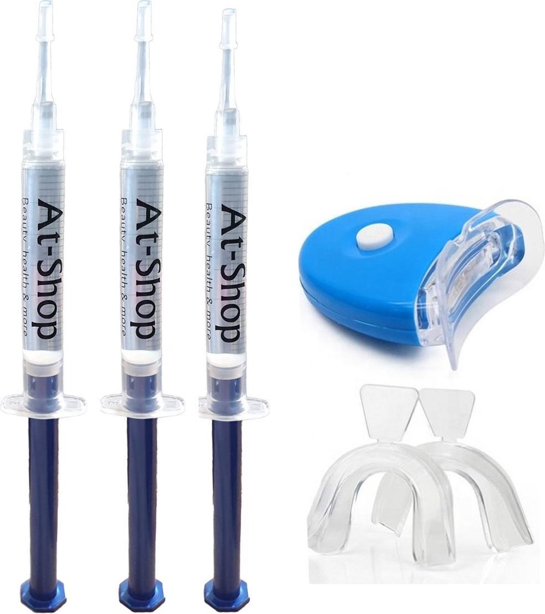 Tanden Bleken - Tandbleek Set - Tandenbleekset - Tandbleekset Premium - Tanden Bleekset - Tandbleekset Premium - 3D LED - Zonder Peroxide - 3 Gelspuiten - Veilig - Thuis bleken - Witte Tanden - Professionele Teeth Whitening - Tandenbleek set