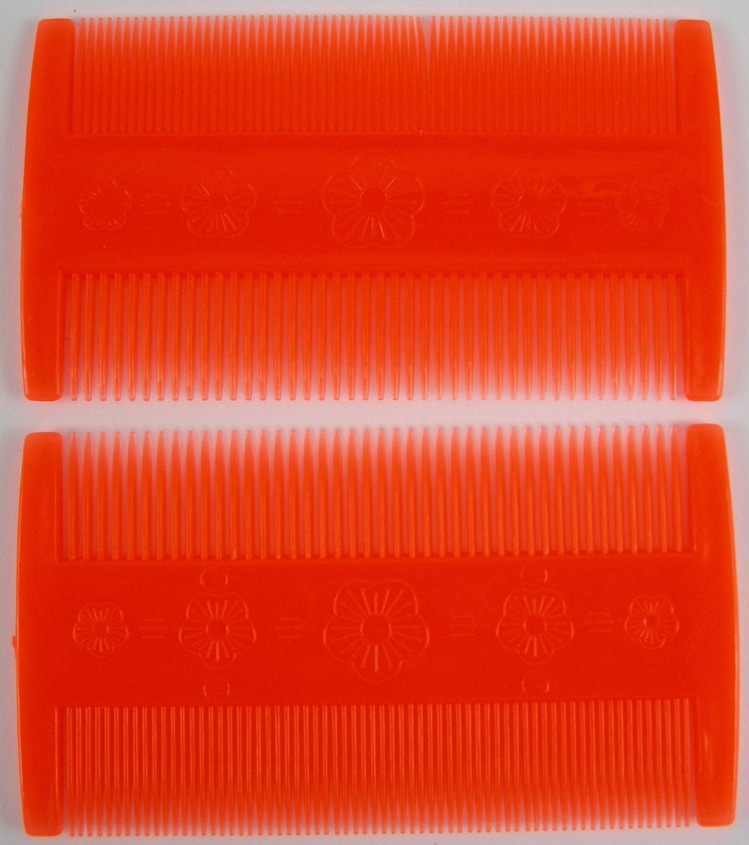Luizenkam per 2 stuks oranje.